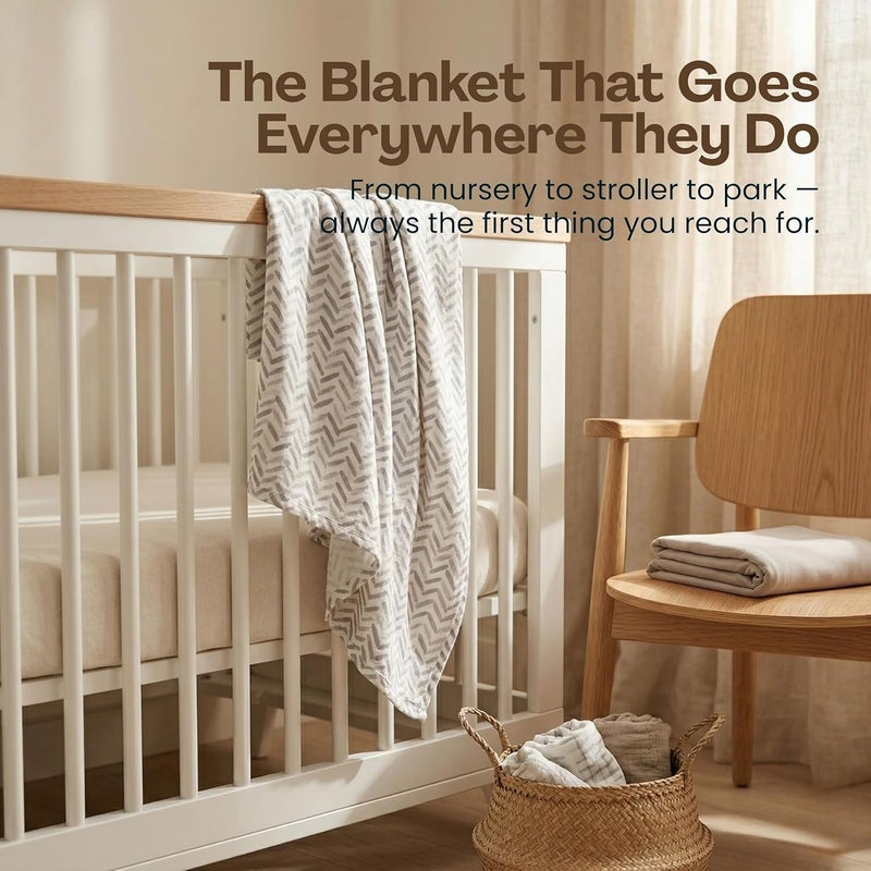 Turtees Baby Swaddle Blanket, Premium Knit, Multi-Use, 2 Pack (STYLE-2) - Image 3