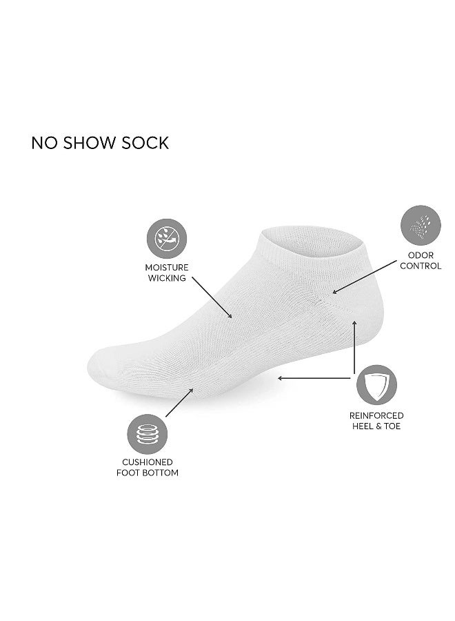 Men's Cushioned Foot Bottom No Show Socks Ankle Socks Low Cut Athletic Cushioned Casual Socks(12 Pairs) - Image 4