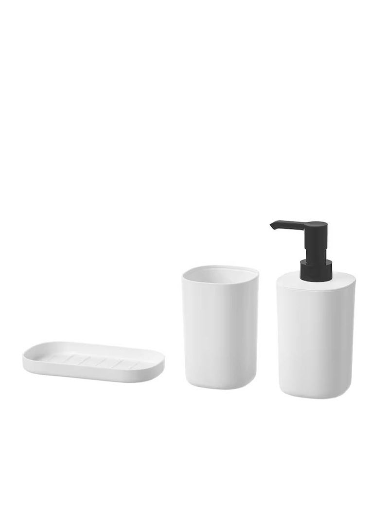 co arma 3-Piece Bathroom Set White Soap Dispenser - Image 2