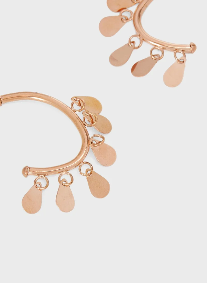 PARFOIS Stainless Steel Rose Gold Earrings