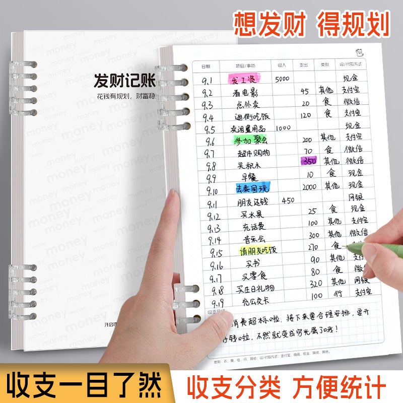2025 Daily Bookkeeping Book Handbook Expenditure Details Family Financial Notebook Daily Expenses Flow Book - Image 3