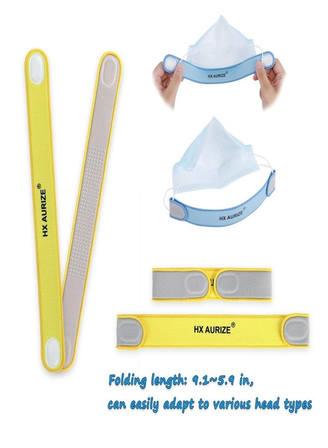 HX AURIZE Face Mask Strap Extender Adjustable for Comfortable and Relieves Pain Ears (Blue Yellow) - Image 4