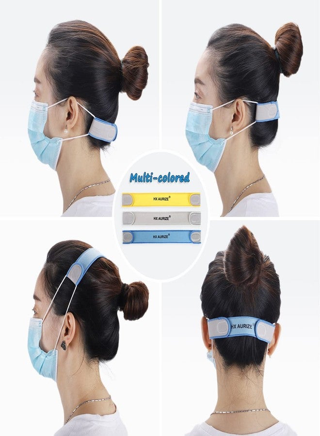 HX AURIZE Face Mask Strap Extender Adjustable for Comfortable and Relieves Pain Ears (Blue Yellow) - Image 5