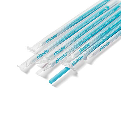phade Eco-Friendly 10.25" Giant Drinking Straws 250 Count - Sustainable Marine Biodegradable Compostable Individually Wrapped, 1 Pack - Image 2