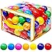 Hovenlay Ball Pit Balls Phthalate Free BPA Free Crush Proof Plastic 7 Bright Colors in Reusable Play Toys for Kids with Storage Bag - Image 3