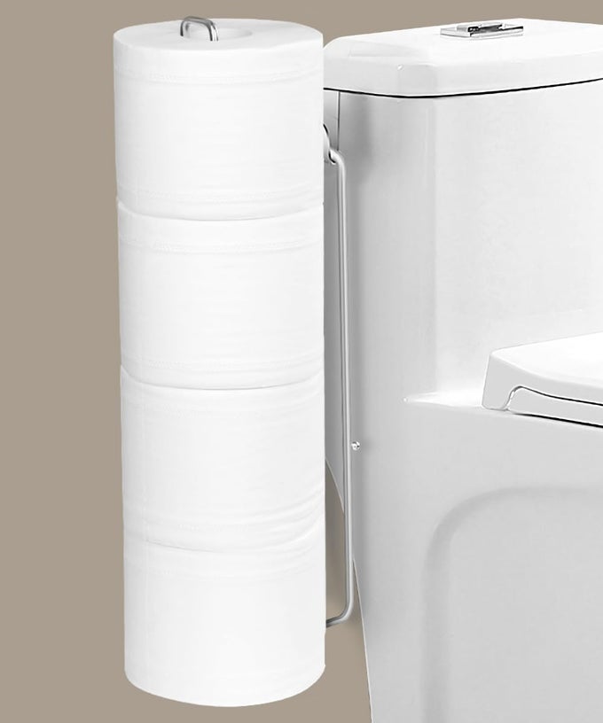 OVER THE TANK TOILET PAPER HOLDER BATHROOM TOILET TISSUE PAPER ROLL STORAGE HOLDER WALL MOUNT BRUSHED NICKELMETAL HANGING ADHESIVE TOILET PAPER HOLDER DISPENSER TOILET PAPER ORGANIZER 1P