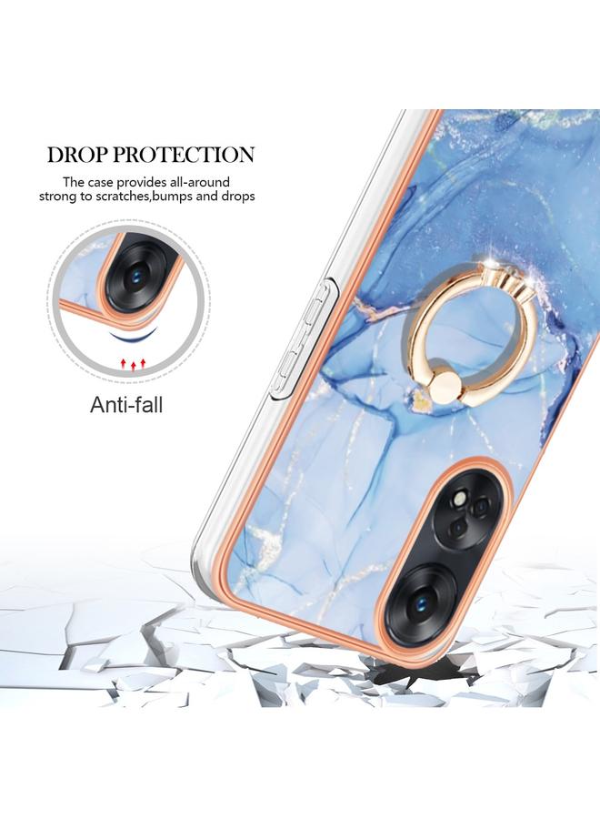 اس-توب جراب لهاتف OPPO Reno8 T 4G، جراب هاتف IMD مزدوج الجوانب مطلي بالرخام مع حلقة - Image 4