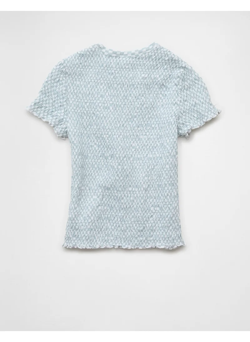 امريكان ايجل AE Smocked Hey Baby Tee