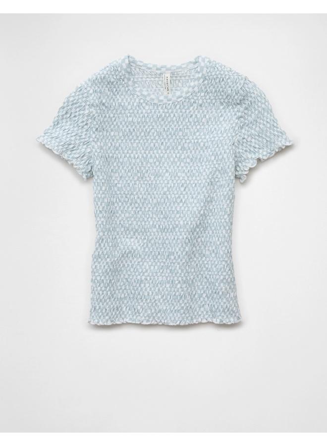 American Eagle AE Smocked Hey Baby Tee  - Image 3