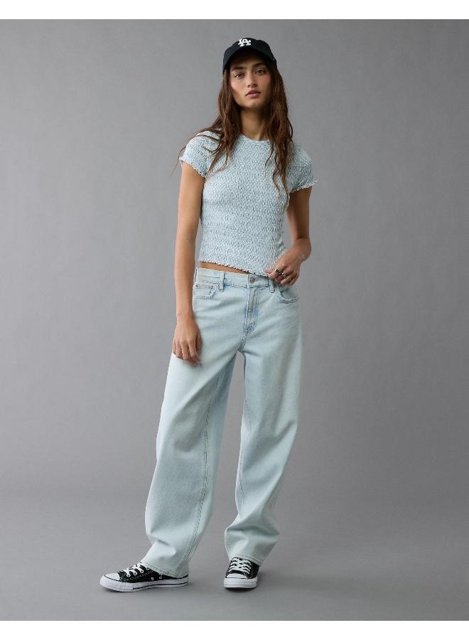 American Eagle AE Smocked Hey Baby Tee  - Image 5