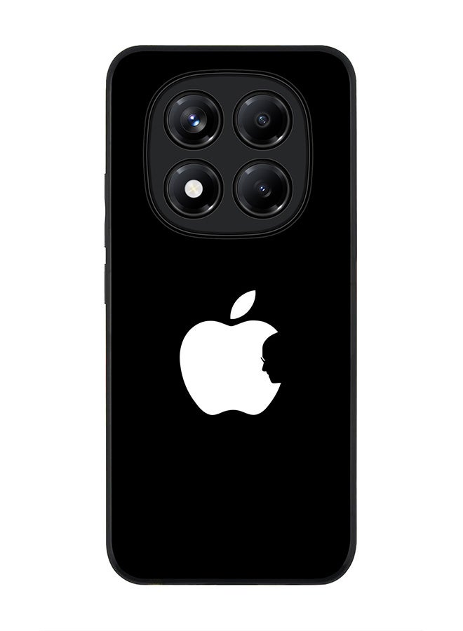 Stylizedd For Xiaomi Redmi Note 14 Pro 5G / X7 5G Case,Slim fit Camera Protection, Shockproof Thin Phone cover  - Steve's Apple - Black - Image 1