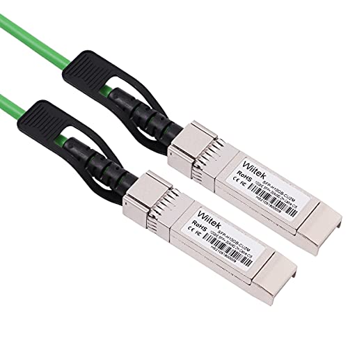Wiitek [Green Colored] 2m 10G SFP+ DAC Twinax Cable, 10Gbase-CU SFP+ Copper Cable, Compatible for Cisco SFP-H10GB-CU2M, Ubiquiti, Juniper, Mellanox, Mikrotik, Netgear, Supermicro, Open Source Switches - Image 2