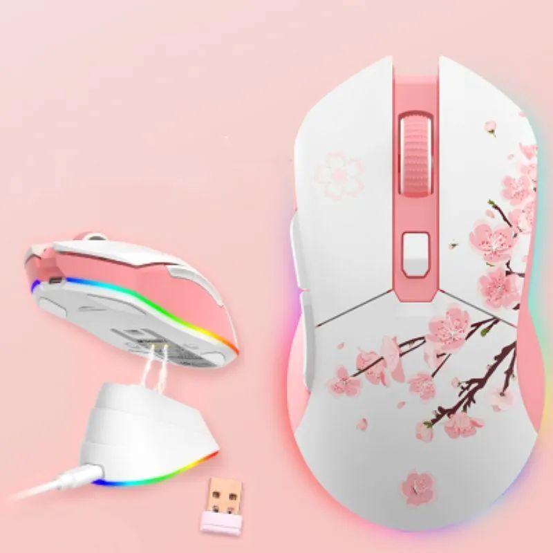 داريو ماوس DAREU Em901 Dual Mode - وردي - Image 1