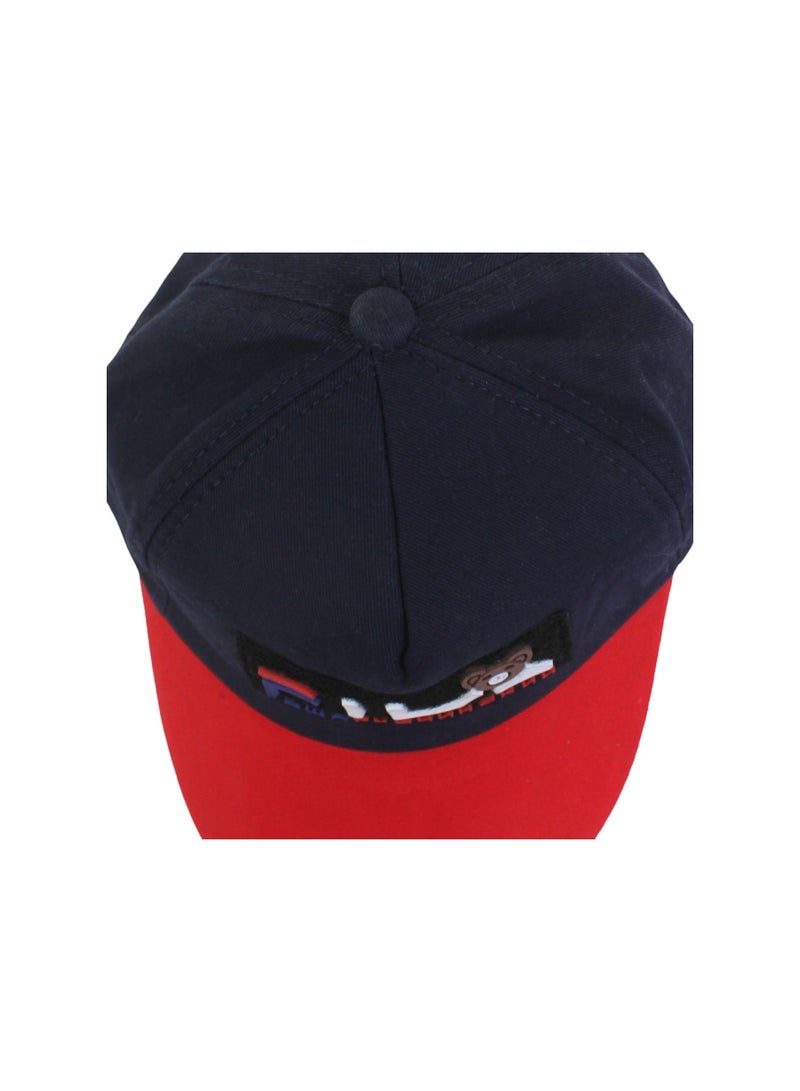 Fancy Boys Cotton Cap – Navy with "Fila" Embroidery - Image 3