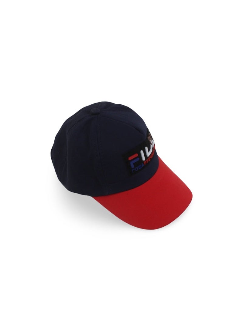 Fancy Boys Cotton Cap – Navy with "Fila" Embroidery - Image 1