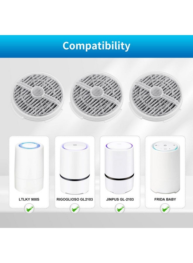 KEEPOW HEPA Filter Replacement Compatible with Frida Baby Air Purifier 3 in 1, RIGOGLIOSO Air Purifier GL2103, JINPUS GL-2103, LTLKY 900S, 4 Pack - Image 2