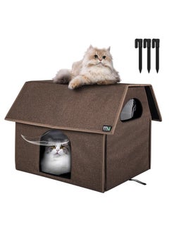 Outdoor Cat House, Extra Large Weatherproof Cat Houses For Outdoor Cats, Insulated Feral Cat Shelter, Big Cat Bed, 20.5" X 17.5" X 16.6"