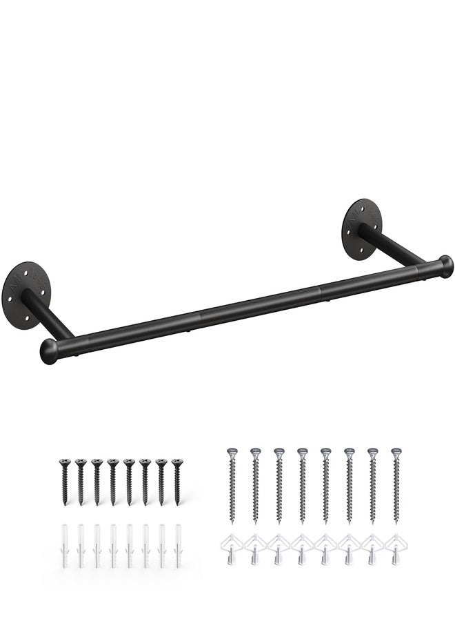 OROPY Industrial Pipe Clothing Rack, Wall Mounted Clothes Rack, Closet Rods For Hanging Clothes, 33" Multi-purpose Hanging Rod for Laundry Room, Bedroom and Closet Storage - Image 1