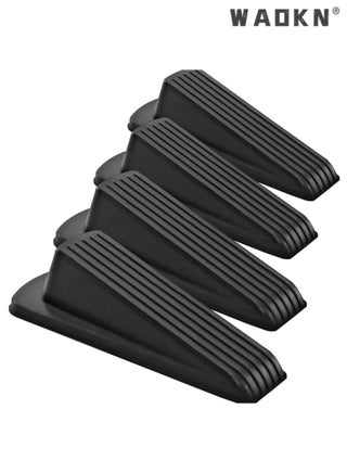 4 Pack Set Premium Rubber Stoppers Wedge,Door Stopper Anti-collision Top Door Safety,Household Door Stopper for Carpet Heavy Duty Door, Bottom of on Tile, Concrete, Carpet, Wooden Floor (Black) - pzsku/Z74FF47AA6BCA31B0EB82Z/45/_/1721383453/46236825-bb9e-4fb0-acdf-6b4bc25d2c5c