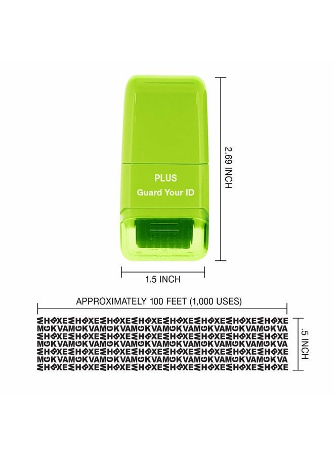 Plus Guard Your ID Roller Identity Security Stamp Roller (Green) IS-520CM - Image 2