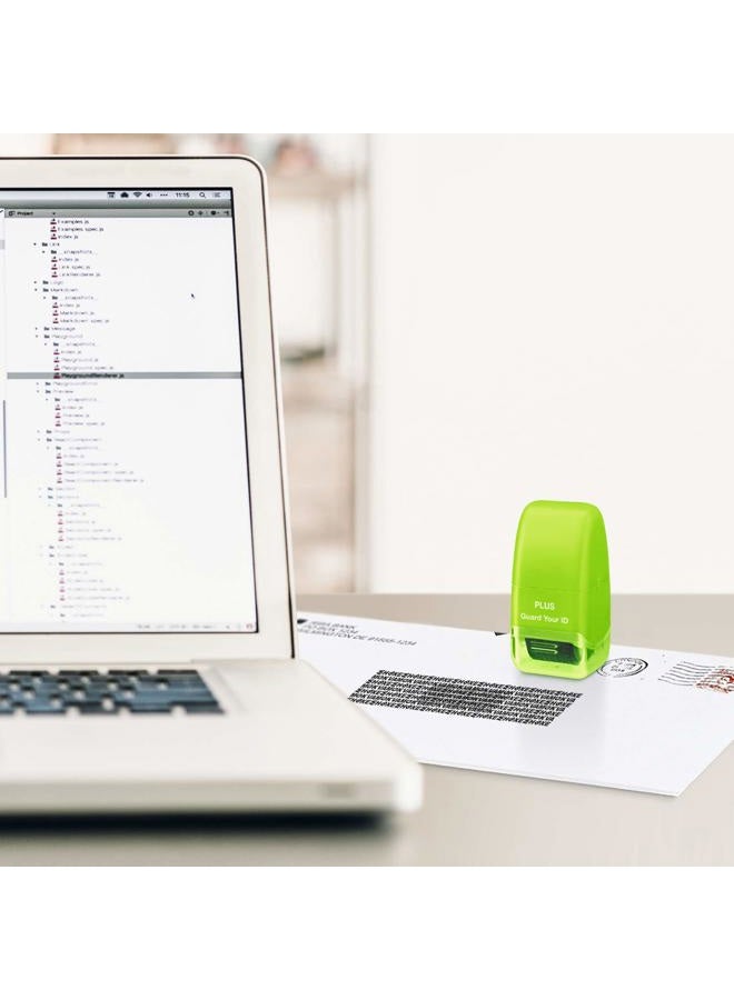 Plus Guard Your ID Roller Identity Security Stamp Roller (Green) IS-520CM - Image 5