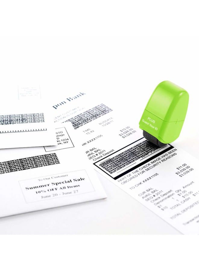 Plus Guard Your ID Roller Identity Security Stamp Roller (Green) IS-520CM - Image 4