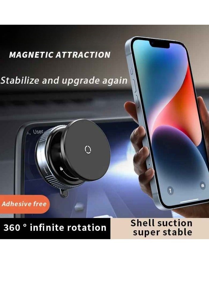 Suction Cup Phone Mount, 360 Degree Rotation Car Magnetic Phone Holder, Super Strong Suction Phone Holder Bracket, Portable Car Mount Mobile Phone Stand, (1pc, White)  - Image 4