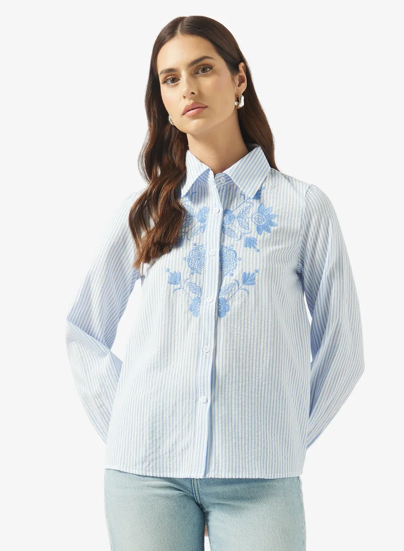 Ella  Printed Button Down Shirt for Women | Best Price UAE