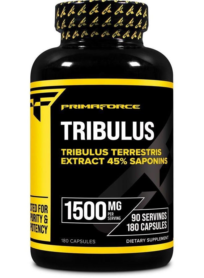 Primaforce Tribulus Terrestris Extract Capsules (180 Capsules) - 90 Servings / 1,500mg Tribulus Per Serving, Herbal Tribulus Supplement for Men and Women - Image 1