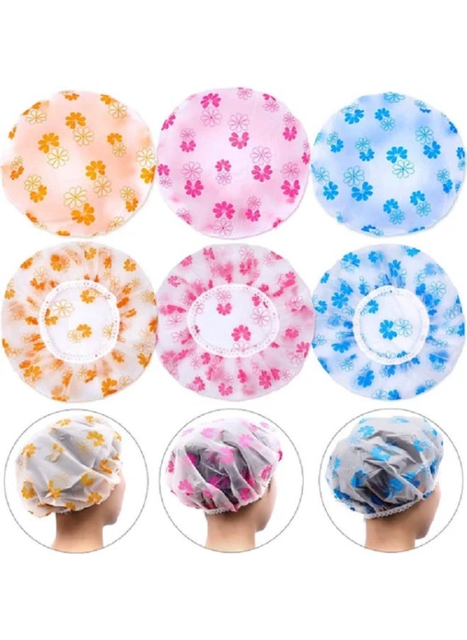 Generic Shower Cap Hair Cover - Waterproof and Reusable - Plastic Shower Cap ( Color may very )  - Image 4