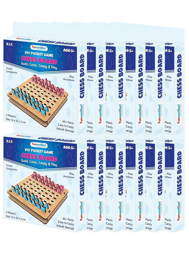 فنفينشين لعبة فن فيجن - لعالم صغير في كل طفل (عبوة من 12 قطعة) لعبة جيب للسفر على لوح شطرنج يمكنك صنعها بنفسك، هدايا عيد ميلاد للأطفال من سن 4 سنوات فما فوق، لعبة لوحية تعليمية ممتعة، عبوة للحفلات - Image 1