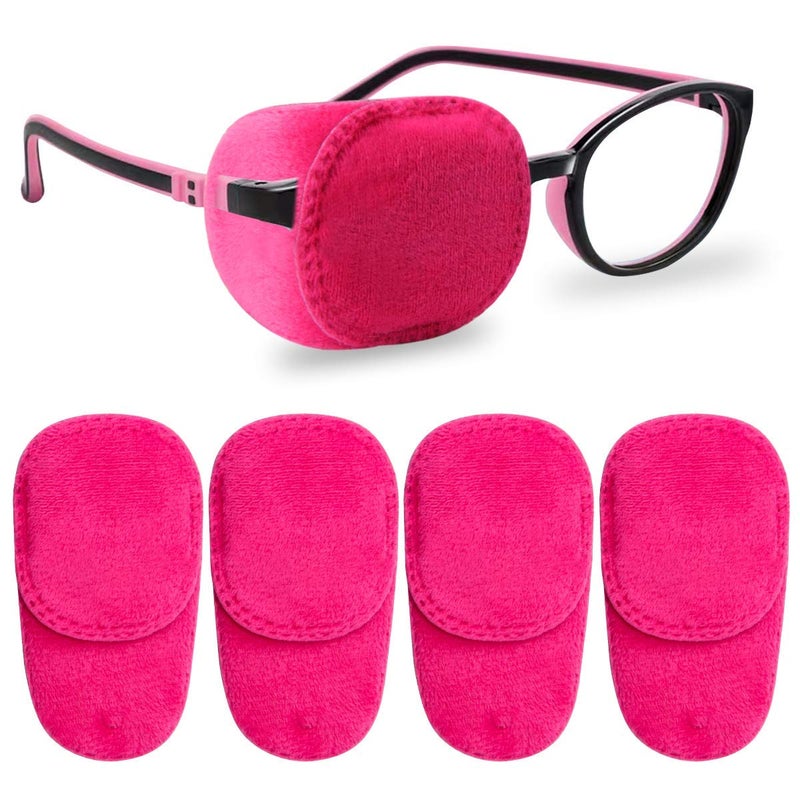 Hecaty HECATY 4 Pack Eye Patches for Kids Girls Boys, Right & Left Eye Patch for Glasses, Lazy Eye Patch for Children Treating Lazy Eye Amblyopia Strabismus and After Surgery (Pink)  - Image 1