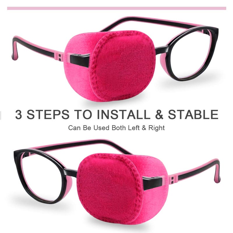 Hecaty HECATY 4 Pack Eye Patches for Kids Girls Boys, Right & Left Eye Patch for Glasses, Lazy Eye Patch for Children Treating Lazy Eye Amblyopia Strabismus and After Surgery (Pink)  - Image 5
