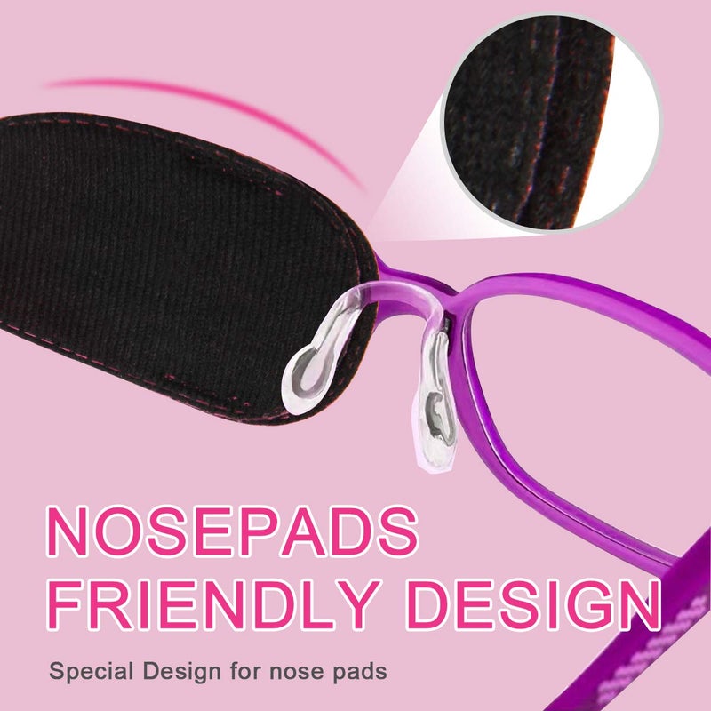 Hecaty HECATY 4 Pack Eye Patches for Kids Girls Boys, Right & Left Eye Patch for Glasses, Lazy Eye Patch for Children Treating Lazy Eye Amblyopia Strabismus and After Surgery (Pink)  - Image 4