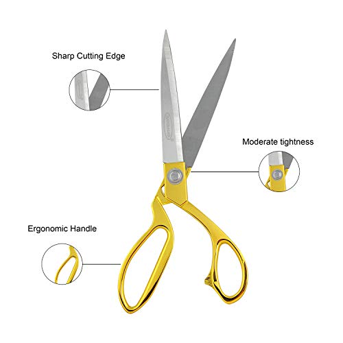 Bambalio BA021 Brass Handle Tailor Scissor - 9.5 inches - Image 3