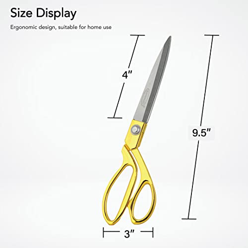 Bambalio BA021 Brass Handle Tailor Scissor - 9.5 inches - Image 4