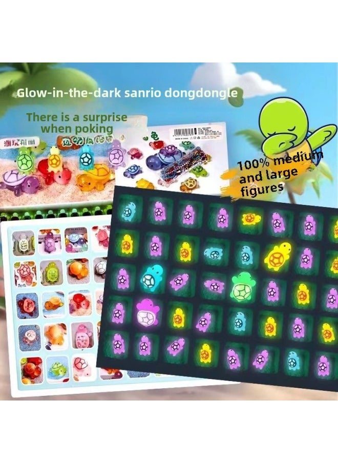 Generic - Little Tortoise Luminous Cave Music Blind Box Tide Play Desktop Ornaments Lucky Draw Poke Le Egg Boy Cave Music Lucky Draw Blind Box-Color:Sanrio 25 Holes [high-end Version Of Large Dolls With Full Soft Glue] - Image 1