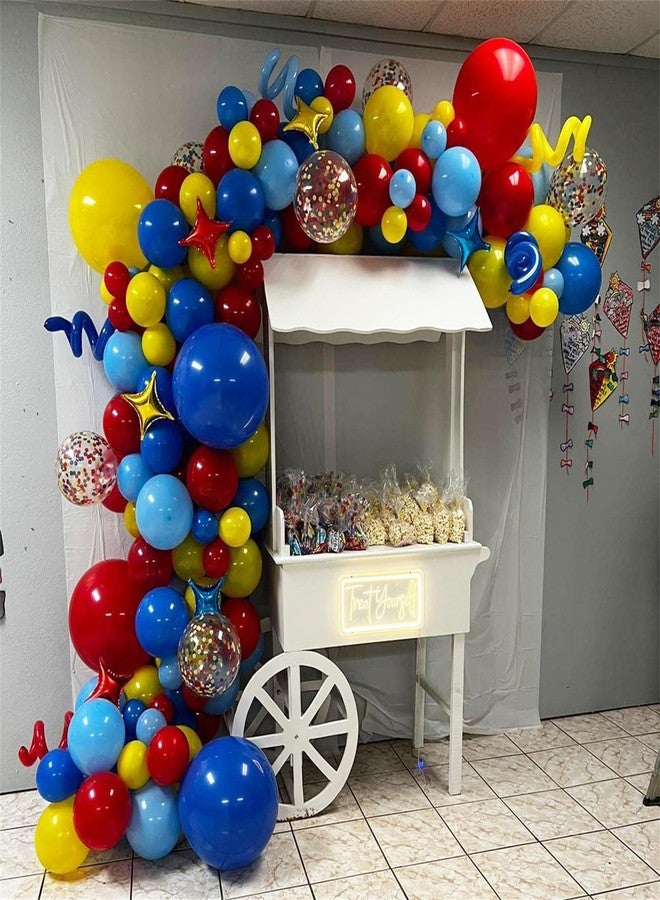 Togvu Balloons Red Blue Yellow, 12 Inch Primary Color Helium Balloons with Confetti Latex Balloons Carnival Circus Birthday Party Balloons for Kids Boys Baby Shower Wedding Toy Party Decoration Supplies - Image 5