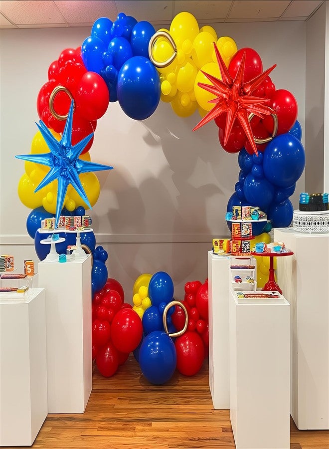 Togvu Balloons Red Blue Yellow, 12 Inch Primary Color Helium Balloons with Confetti Latex Balloons Carnival Circus Birthday Party Balloons for Kids Boys Baby Shower Wedding Toy Party Decoration Supplies - Image 3