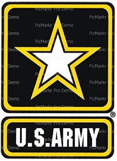 DecoPac 1/4 Sheet Cake - US Army Logo Birthday - Edible Cake or Cupcake Topper - D20041  - Image 2