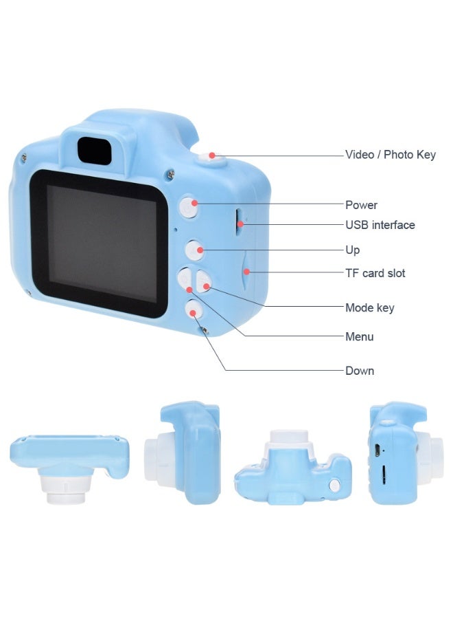 Oldzhan Kids Camera Gifts for 3-8 Year Old Boys Girls,Mini Rechargeable Child Digital Camera Shockproof Video Camcorder Gifts for,8MP HD Video 2 Inch Screenfor Outdoor Play(32GB TF card and Card Readers),Blue - Image 3