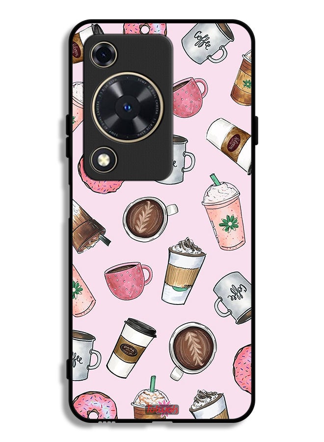 Tolwak Huawei Nova Y72S Protective Case Cover Coffee Lover Art