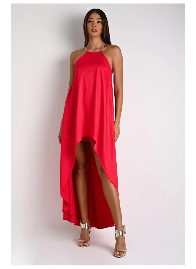 Red Fashion Overlay Romper