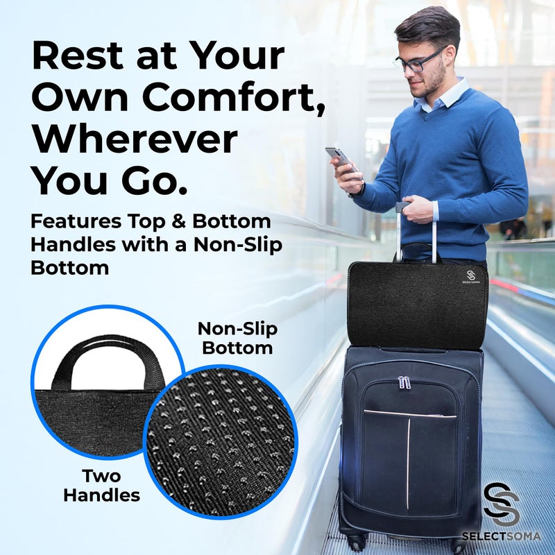 SelectSoma Travel Gel Seat Cushion for Long Sitting - Travel Pad for Car, Truck, Office Chair, Wheelchair - Cooling Gel Cushion for Sciatica, Tailbone, Back Pain, and Pressure Relief - Image 3