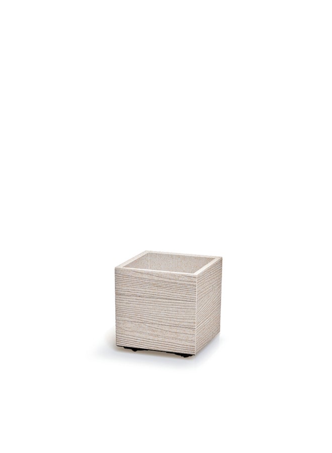 Prosperplast Madera Square ECO Wood Wheeled Flowerpot White 13.1 L DMA300W-S449W - Image 1