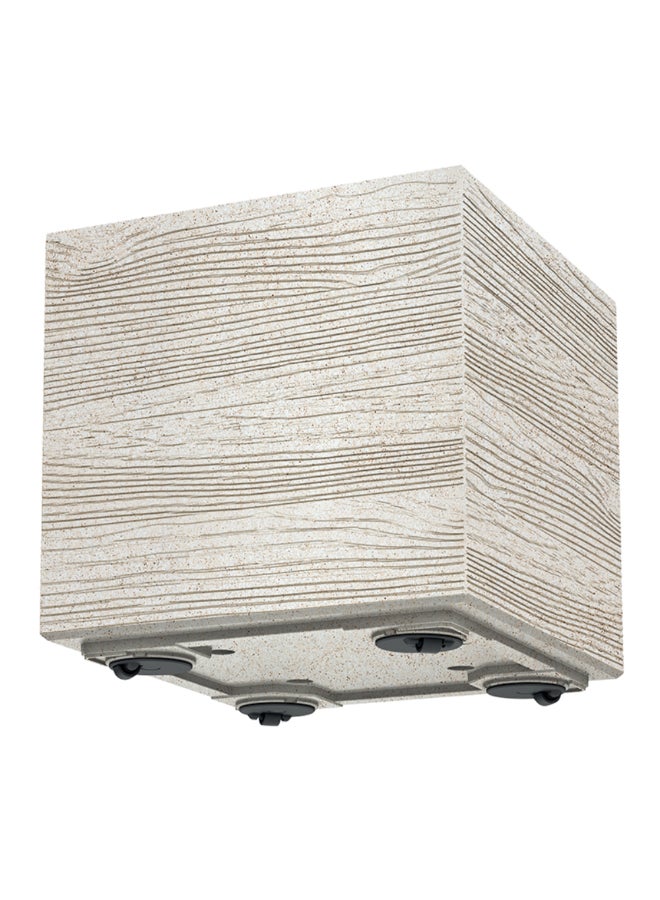 Prosperplast Madera Square ECO Wood Wheeled Flowerpot White 13.1 L DMA300W-S449W - Image 2