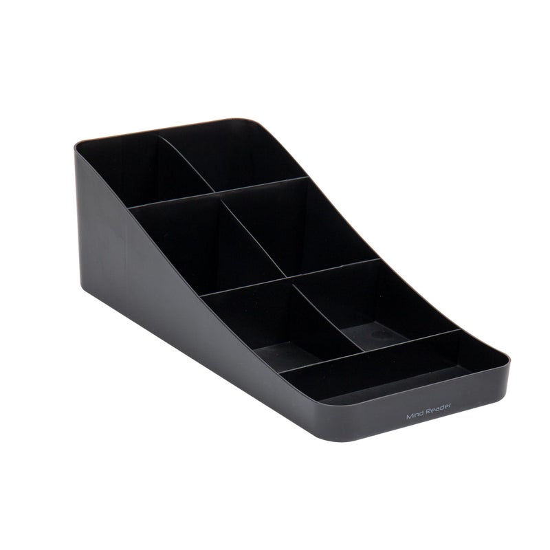 Mind Reader Cup and Condiment Station, Countertop Organizer, Coffee Bar, Kitchen, Stirrers, 7.25"L x 15.5"W x 5.25"H, Black - Image 4