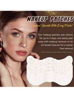 IKZEE 10Pcs Makeup Patches Gold Glitter Freckles for Face Glow Up Makeup Patches Face Glitter Speckles Patches Cute Glitter Makeup Accessories for Women Face Glitter Makeup Speckles 01  - Image 3