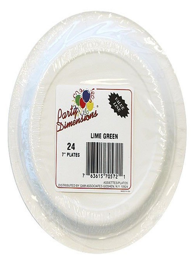 Party Dimensions 24 Count Paper Plate, 7-Inch, Lime Green - Image 3