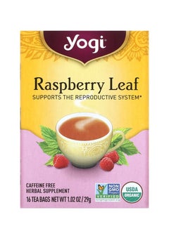 Yogi Tea Raspberry Leaf Caffeine Free 16 Tea Bags 1.02 oz (29 g)  - Image 1